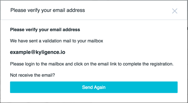 Kyligence Email Verification Process