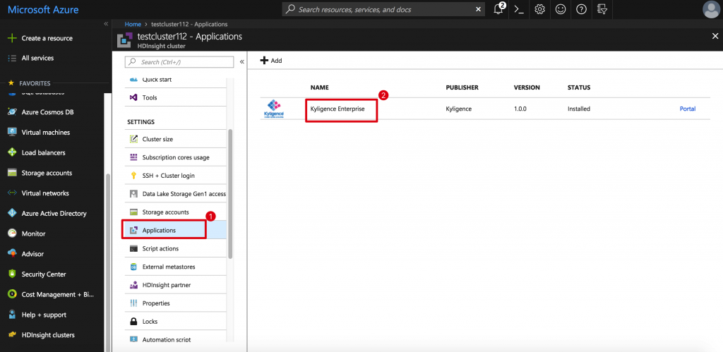 Azure Settings for Kyligence Enterprise OLAP Solution