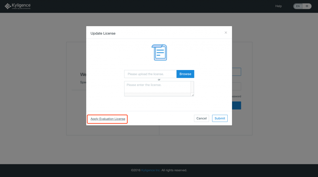 Azure Update License With Kyligence