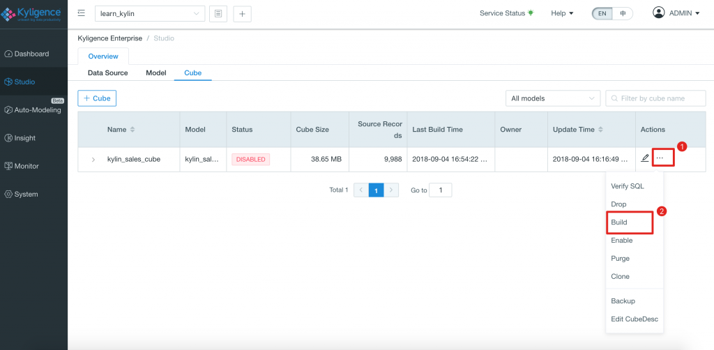 Building OLAP Cube With Kyligence Enterprise Part 2