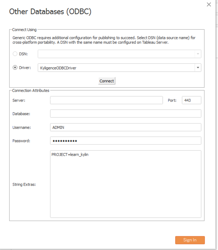 Kyligence OLAP Integration With Tableau